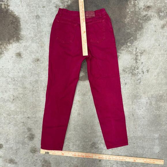 Vintage y2k levis strauss denim over dyed red 90s jeans - Picture 3 of 5